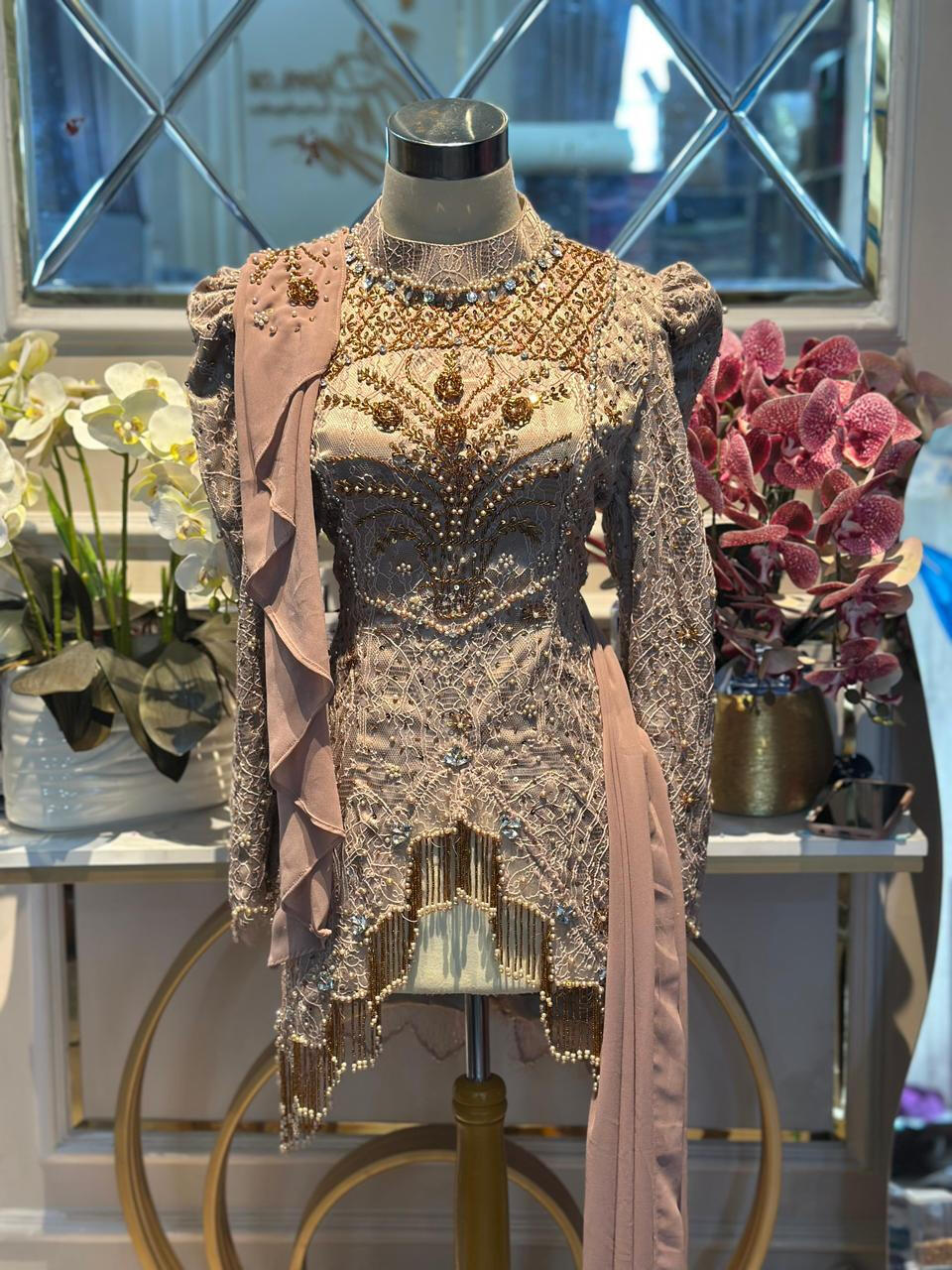 TASYA | Rp. 335.000 | Suitetable for hijab | LD 100-110 bisa resize | Color : Coksu | Include : Rok Songket dan Hijab