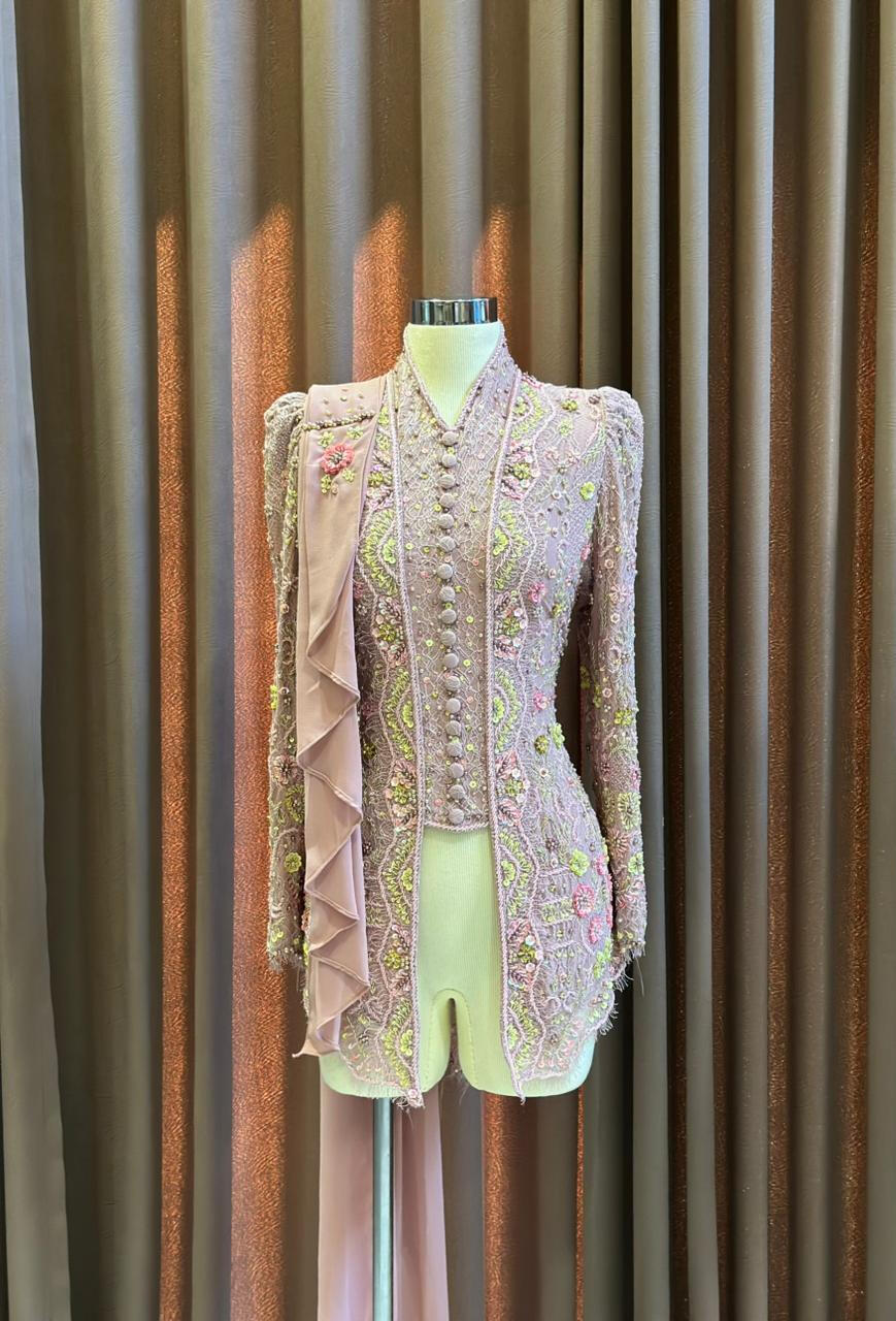 AMAYA | Rp.375.000 | Suitetable for hijab | LD : 100-110 bisa resize | Color : Shoft Pink | Include : Rok Songket dan Hijab